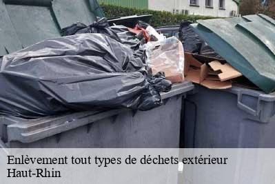Enlèvement tout types de déchets extérieur Haut-Rhin 