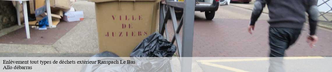 Enlèvement tout types de déchets extérieur  ranspach-le-bas-68730 Allo débarras