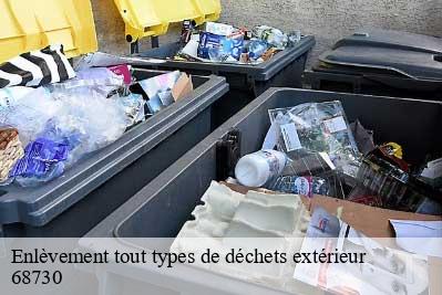 Enlèvement tout types de déchets extérieur  68730