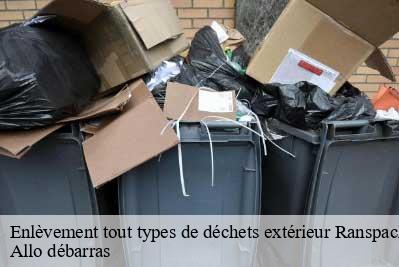 Enlèvement tout types de déchets extérieur  68730